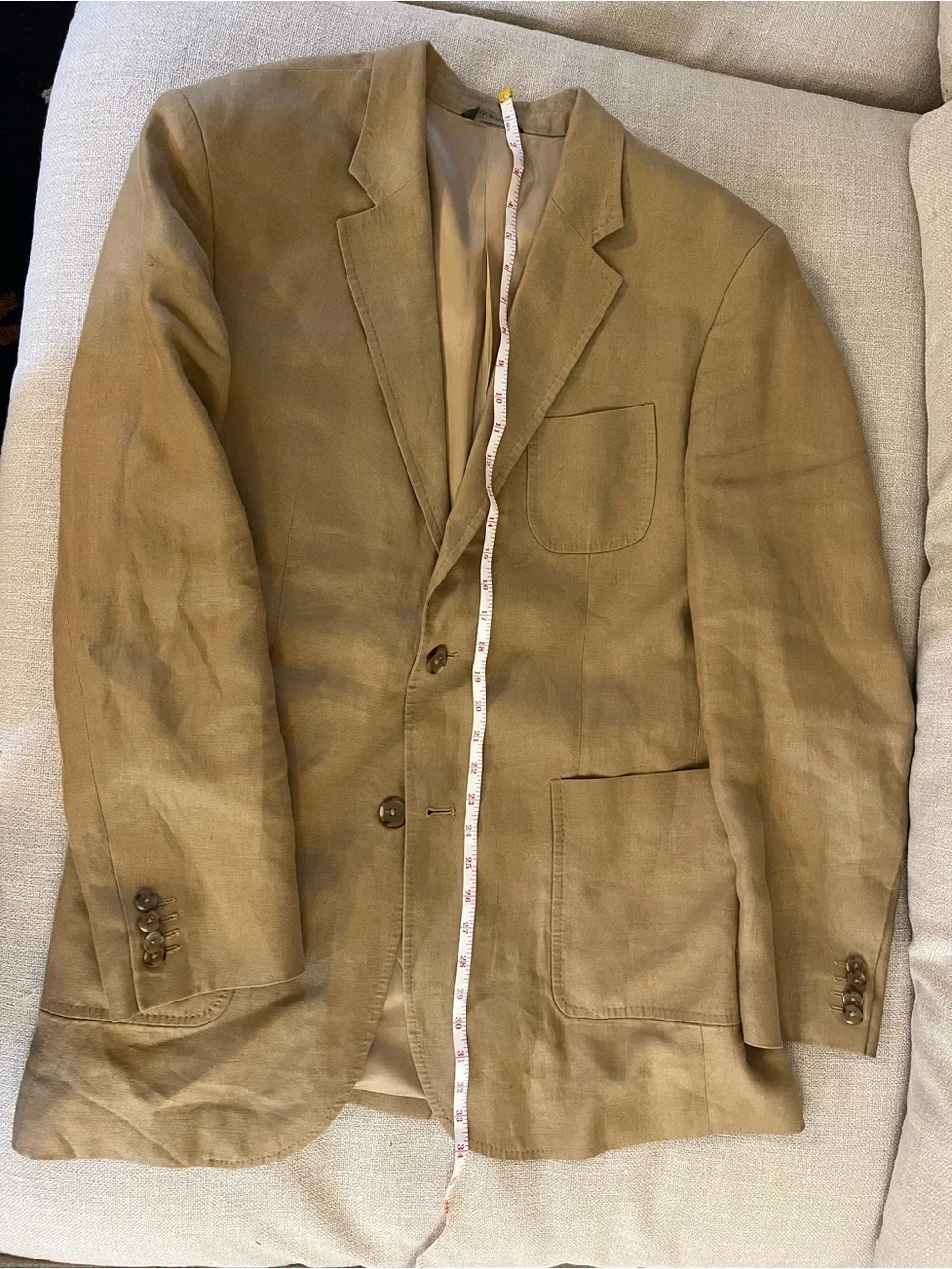 Banana Republic Tan Linen Blazer Jacket